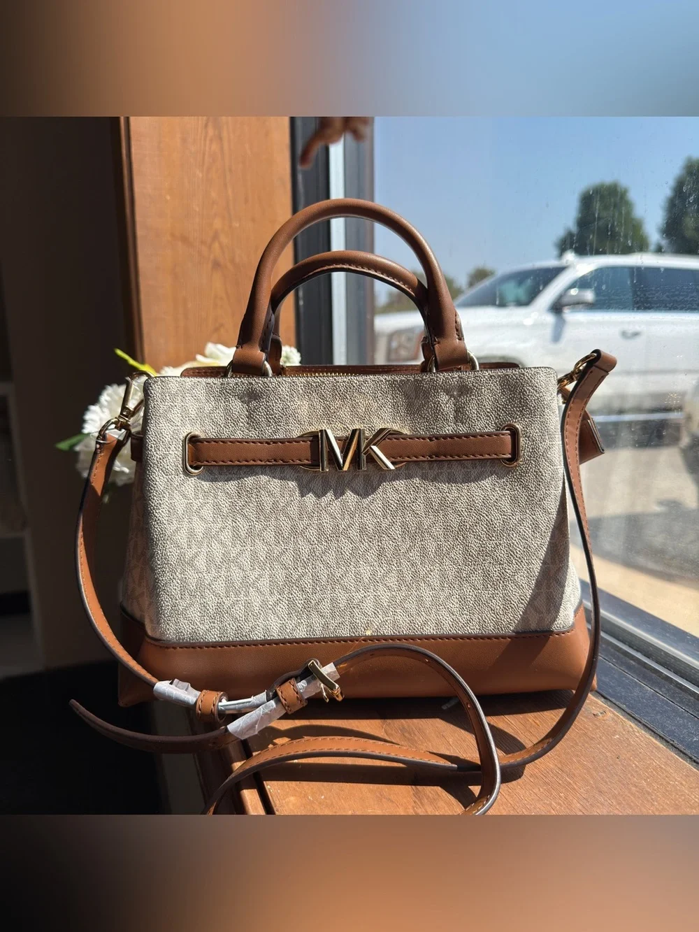 Michael Kors REED SM CZ BELTED STCHL